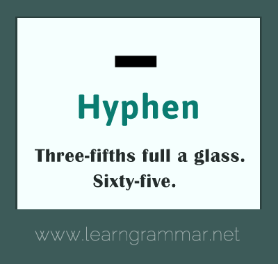 Punctuation - hyphen-usage