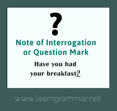 Punctuation - question mark usage